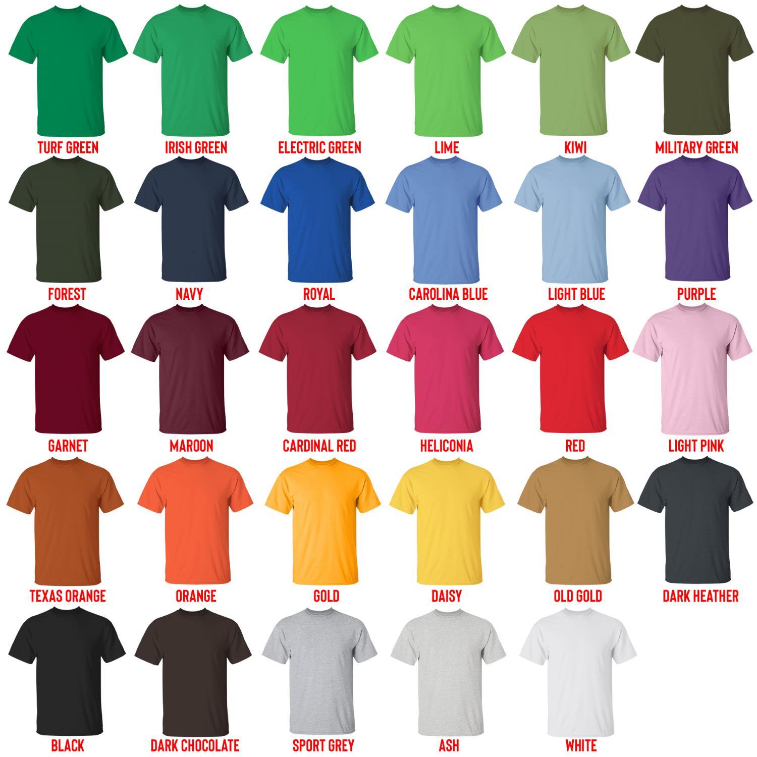 t shirt color chart - Border Collie Merch