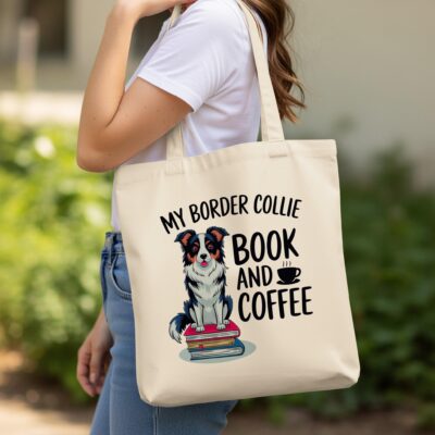 Border Collie Iconic Illustration Tote Bag