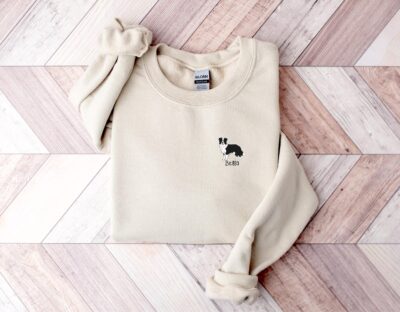 Border Collie Pet Lover Embroidered Sweatshirt