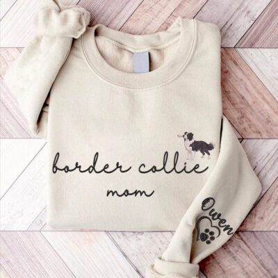 Border Collie Cute Pet Lovers Embroidered Sweatshirt