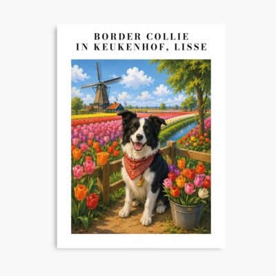 Border Collie Classic Illustration Poster
