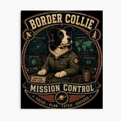 Border Collie Iconic Illustration Poster