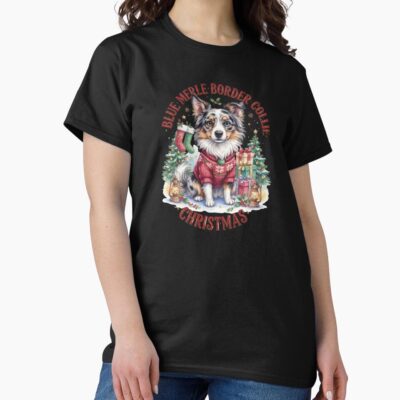 Border Collie Vintage Illustration T-shirt