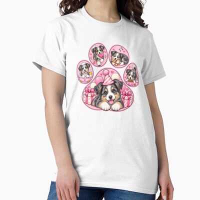 Border Collie Vintage Artwork T-shirt
