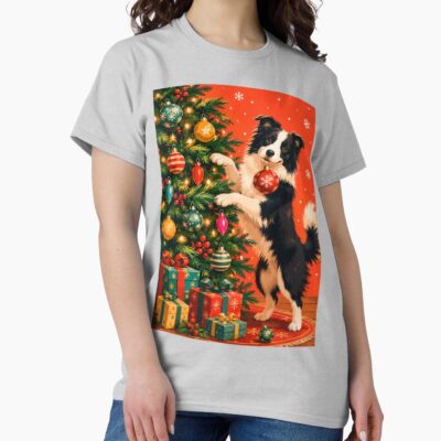 Border Collie Graphic Design T-shirt