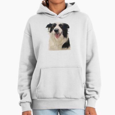 Border Collie Retro Design Hoodie