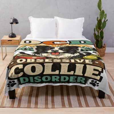 Border Collie Legacy Artwork Throw Blanket