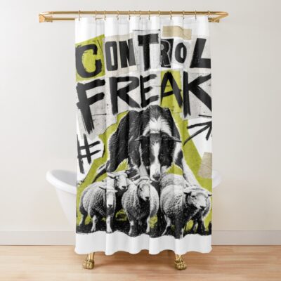 Border Collie Classic Artwork Shower Curtain