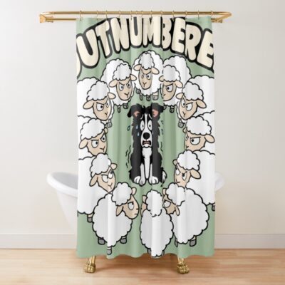 Border Collie Timeless Design Shower Curtain