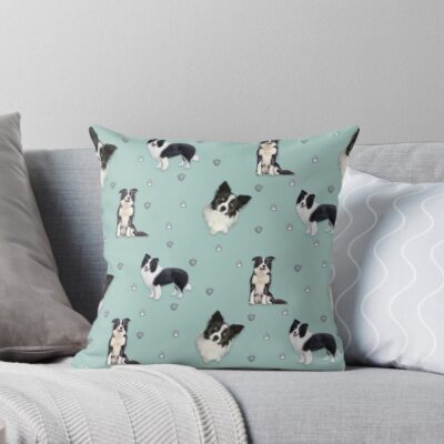 Border Collie Heritage Design Throw Pillow