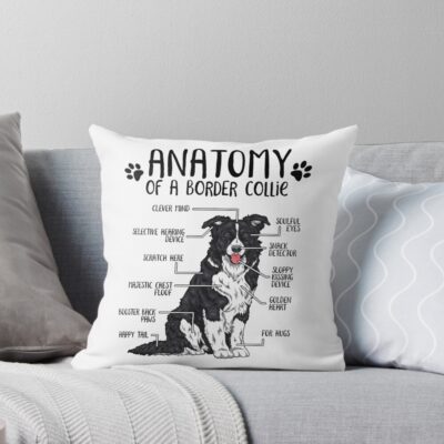 Border Collie Legacy Design Throw Pillow